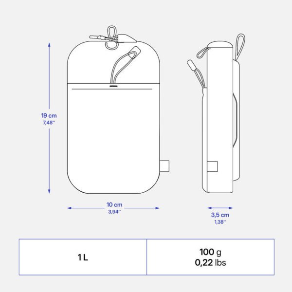 Waterproof Detachable Bag, NH500 Travel - Black
